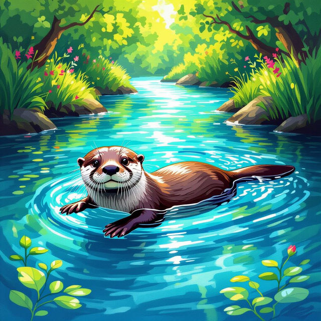 Otter Art - Created With AI gallery