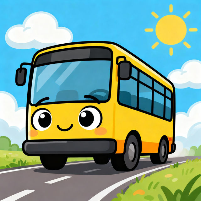 Bus Drawing For Kids gallery