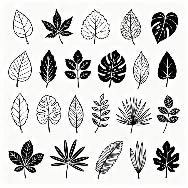 Leaves Easy Drawing gallery