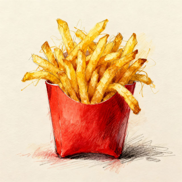 French Fries Drawing gallery