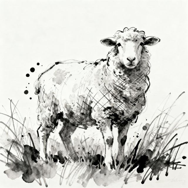 Sheep Sketch Art gallery