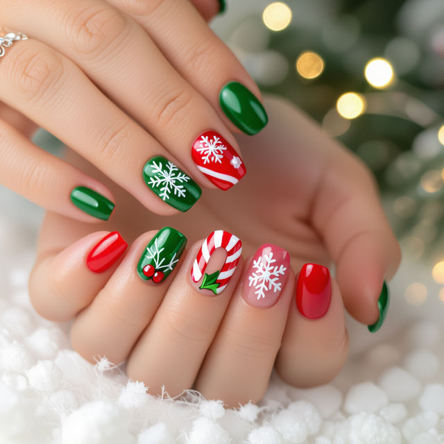 Easy Christmas Nail Art gallery