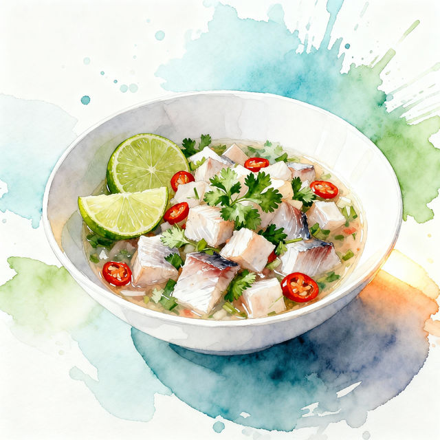 Ceviche Drawing Art - Made With AI gallery