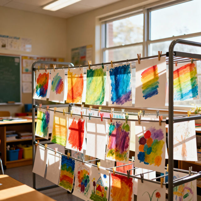 Art Drying Rack For Classroom gallery