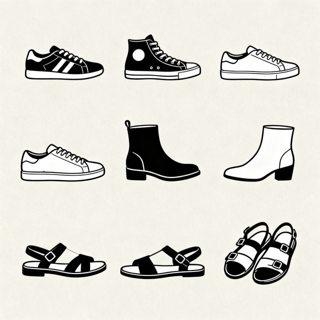 Easy Shoe Drawings - Made With AI gallery