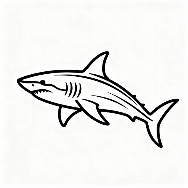 Shark Outline Drawing gallery