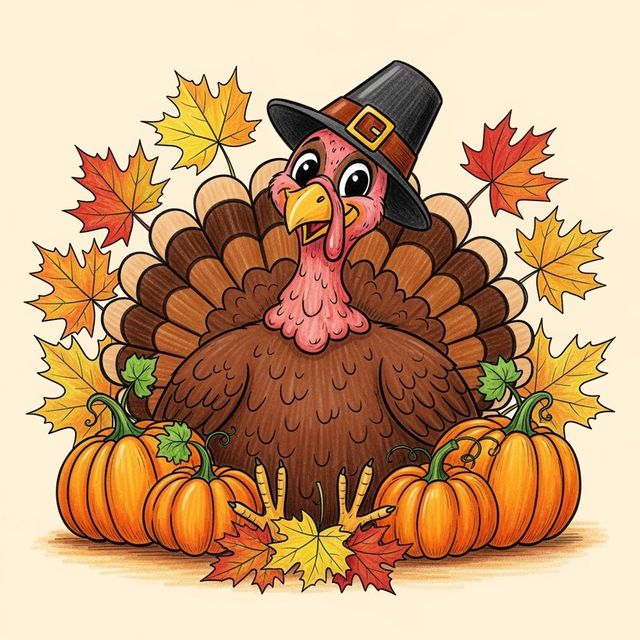 Thanksgiving Turkey Drawings Created With AI gallery