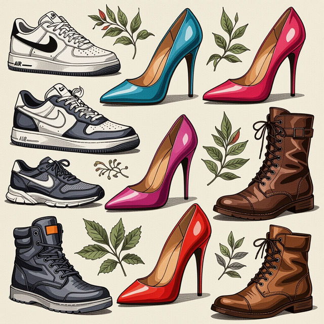Shoes Drawing Reference gallery