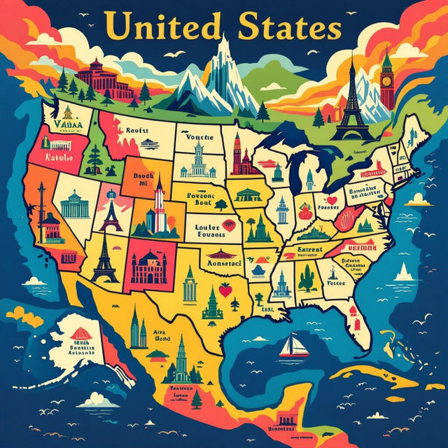 United States Map Images - Made With AI gallery