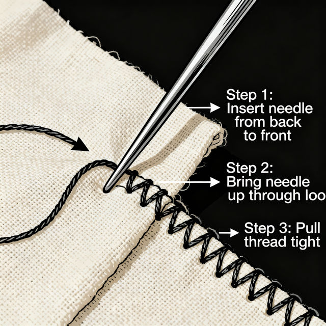 Blanket Stitch Step By Step gallery