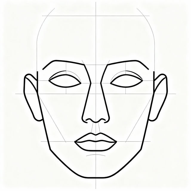 Face Drawing Templates - AI Generated gallery