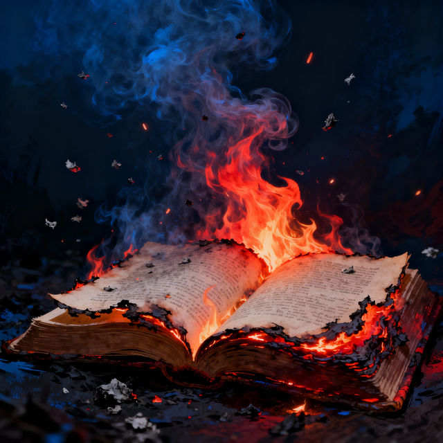 Book On Fire Drawings - AI Generated Art gallery