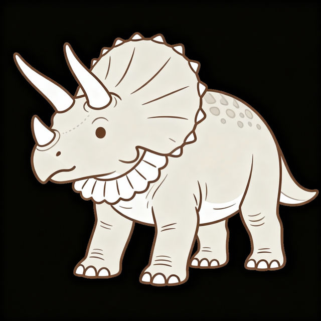 Triceratops Drawing Easy gallery