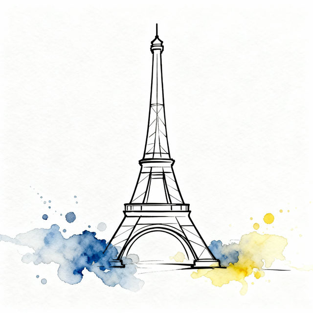 Easy Eiffel Tower Drawing gallery