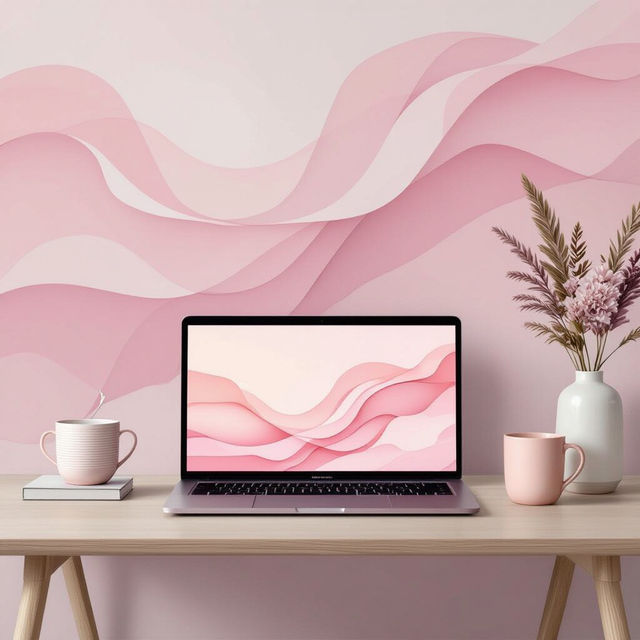Create Stunning Pink Wallpaper for your Laptop with AI gallery
