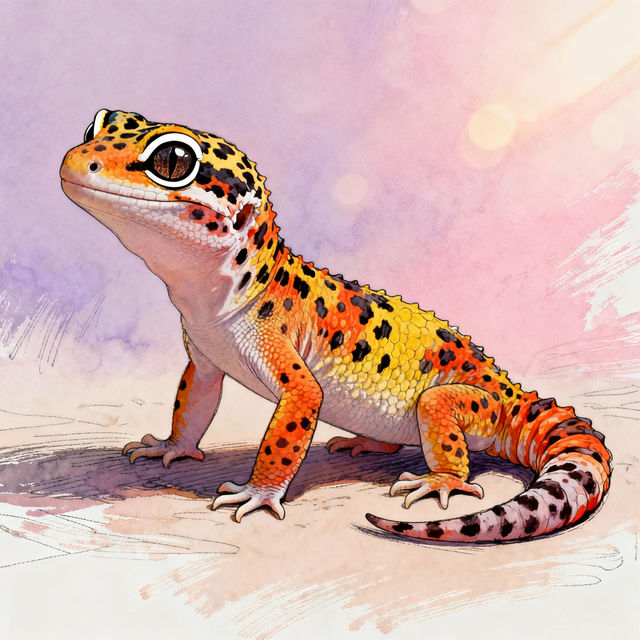 Leopard Gecko Drawings - AI Generated Art gallery