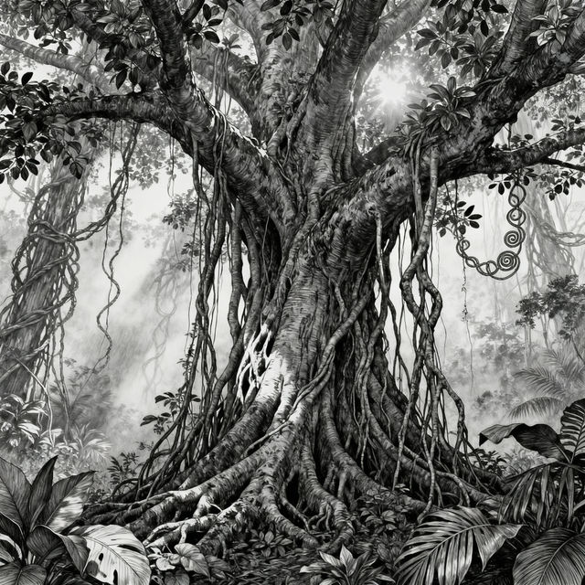 Jungle Tree Drawings gallery