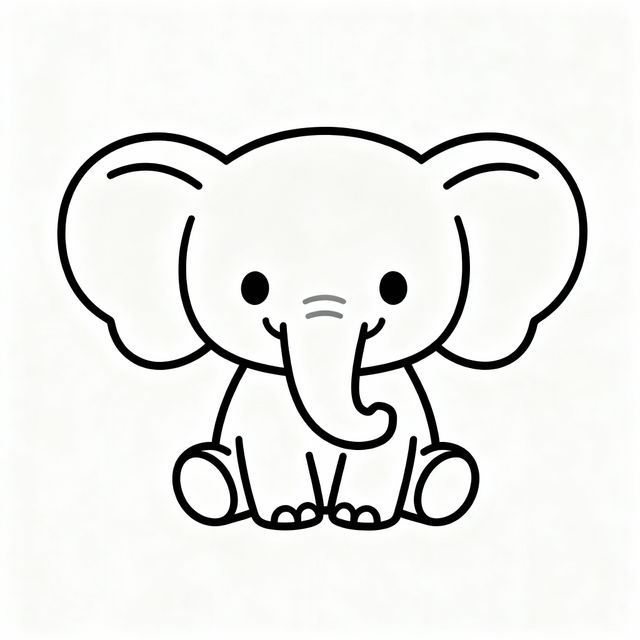Easy Elephant Drawings gallery