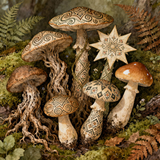 Fungi Drawings - AI Art Gallery gallery