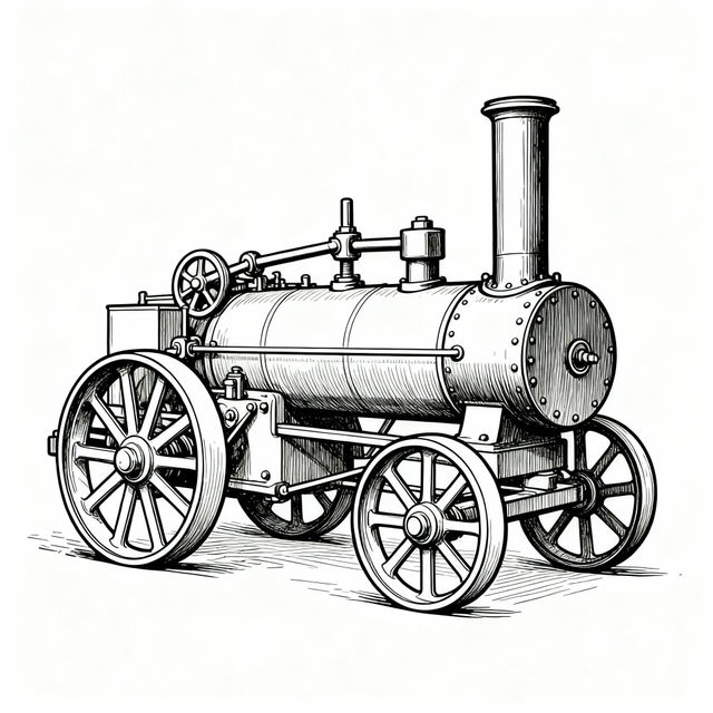 Steam Engine Easy Drawing gallery