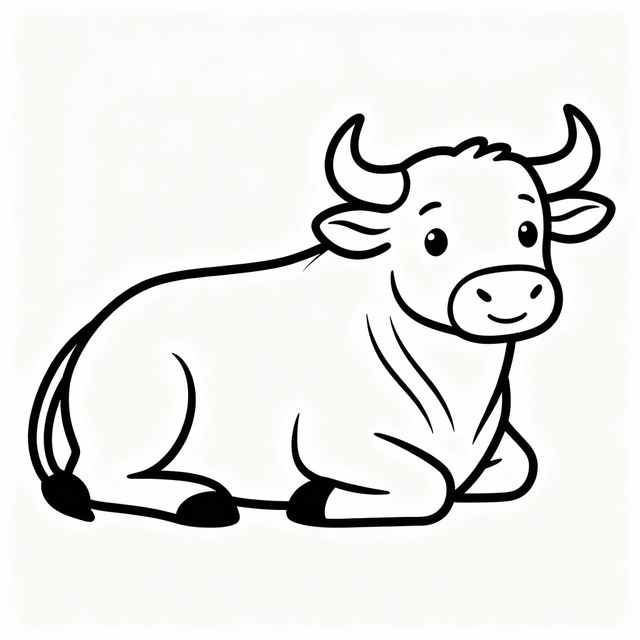 Easy Bull Drawing gallery