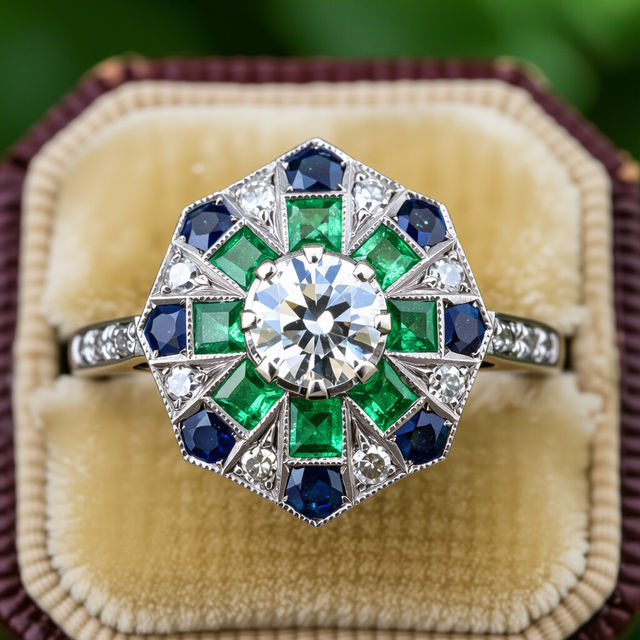 1920s Art Deco Rings - AI Generated gallery