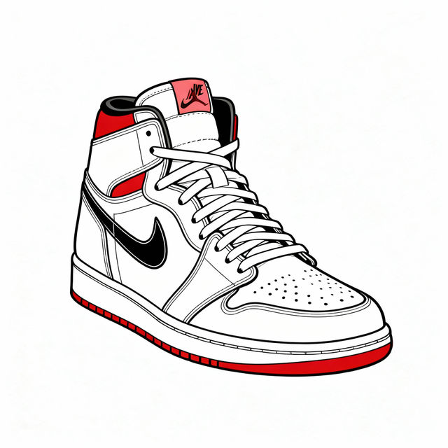 Jordan 1 Drawing Easy gallery