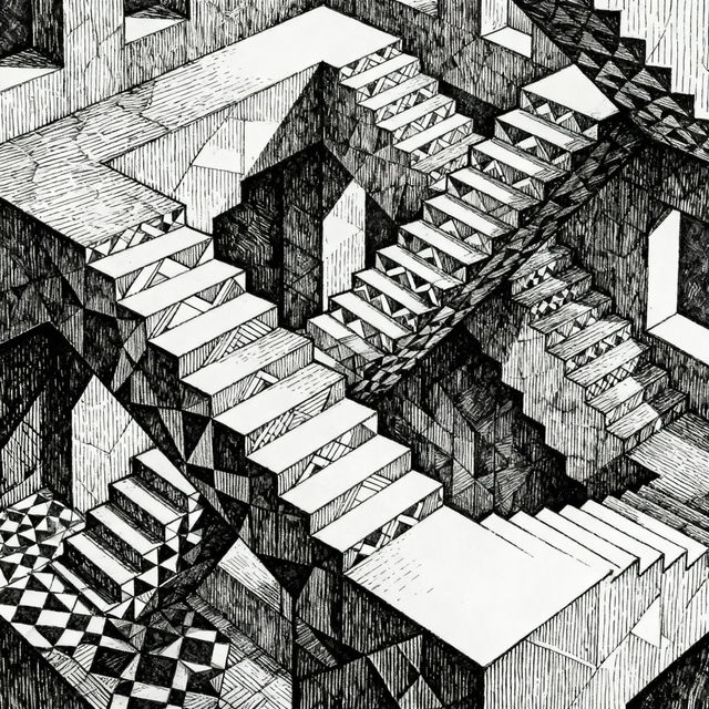 MC Escher Style Drawings - AI Generated gallery