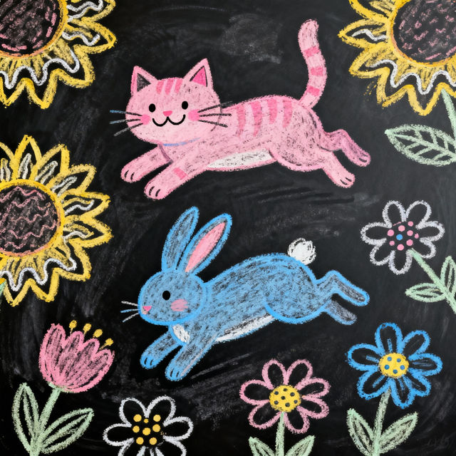 Easy Chalk Drawings - Made With AI gallery