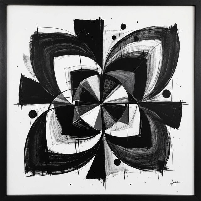 Black And White Abstract Wall Art gallery