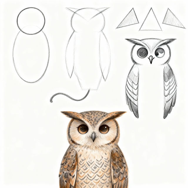 Owl Drawing Step By Step gallery