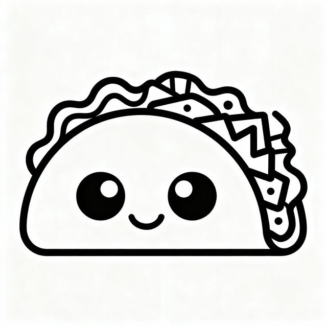 Easy Taco Drawings - Made With AI gallery