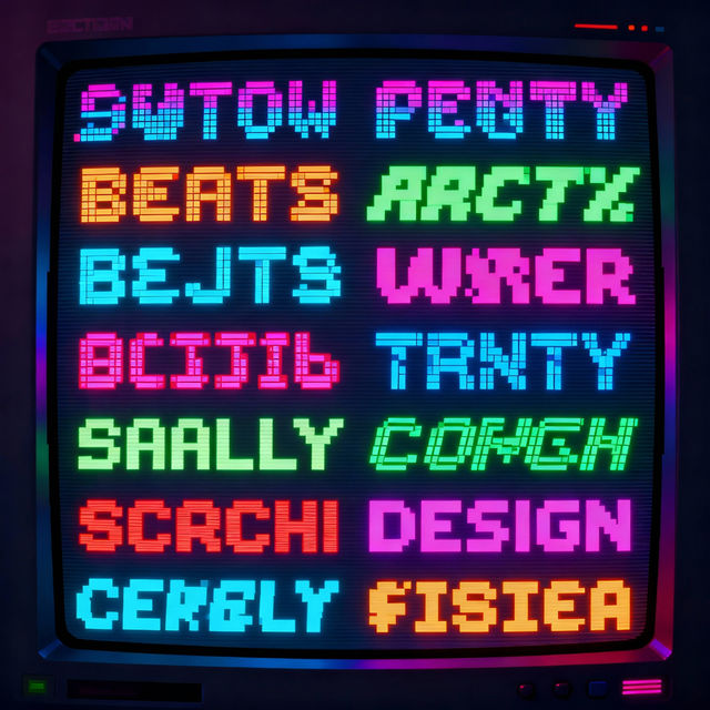 Pixel Art Fonts - Made With AI gallery