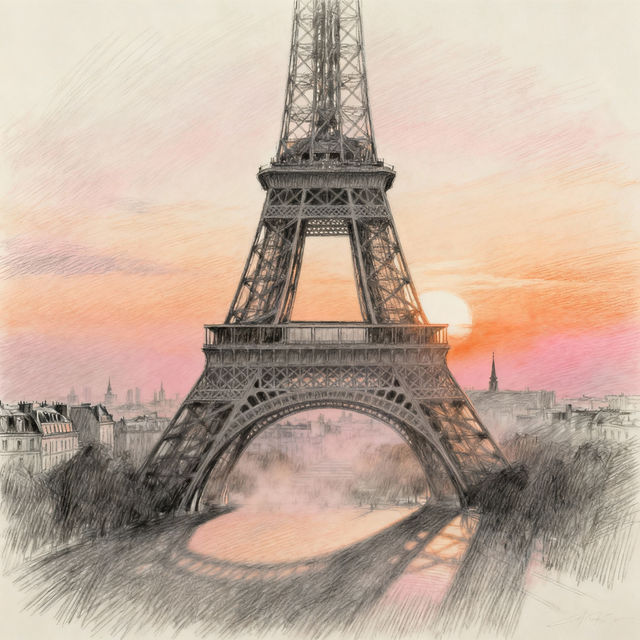 Drawing Of The Eiffel Tower gallery