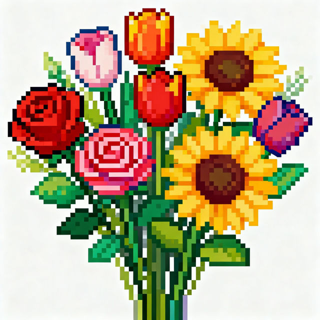 Flower Pixel Art gallery