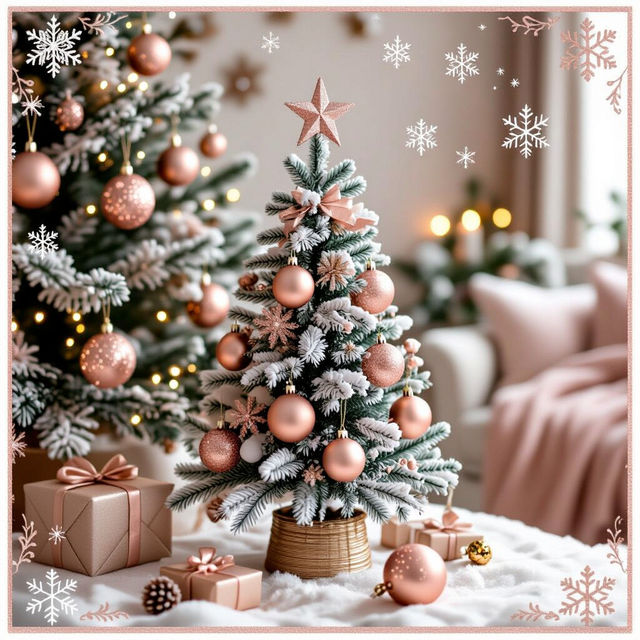 Rose Gold Christmas Wallpaper gallery