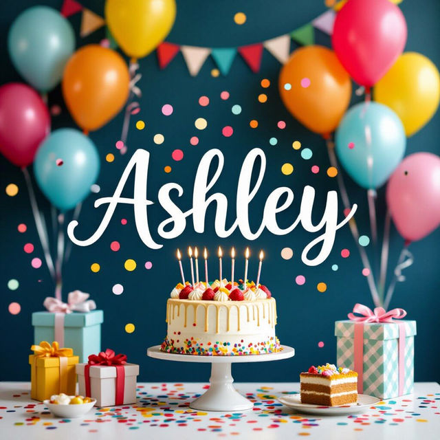 Happy Birthday Ashley Images - Made With AI gallery