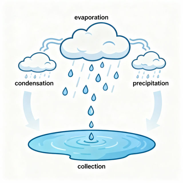 Drawing of Water Cycle - AI Generated gallery
