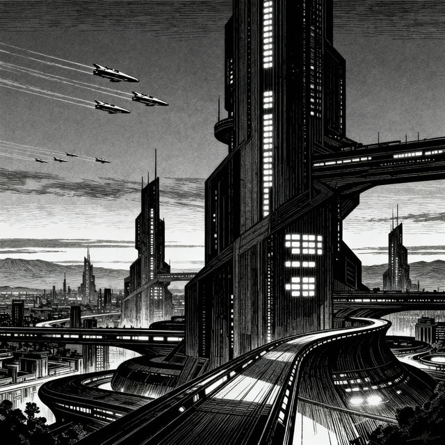 Cityscape Drawings - Made With AI gallery