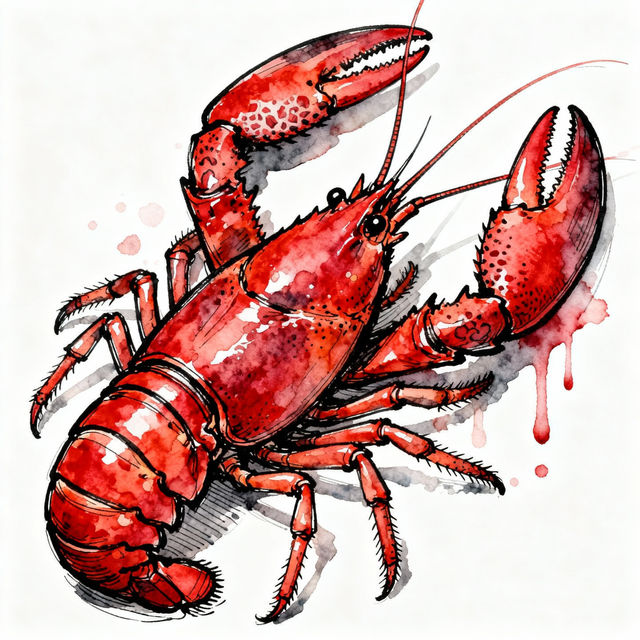 Crayfish Drawing - AI Art Gallery gallery