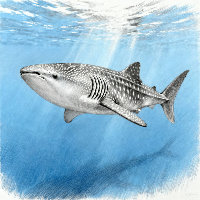 Whale Shark Sketches - AI Art gallery