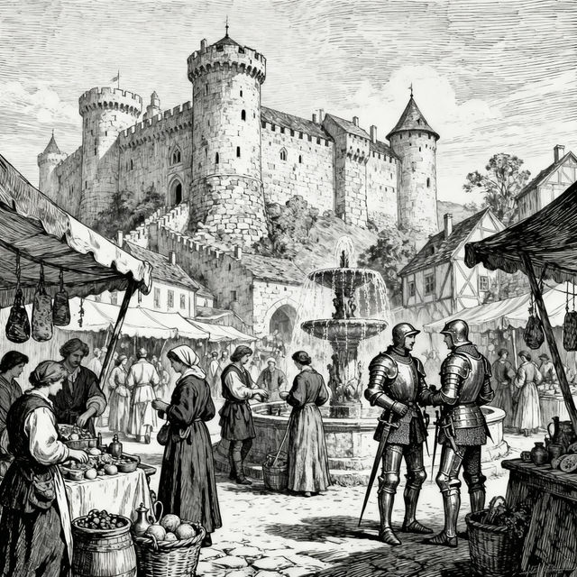 Middle Ages Drawings - AI Art gallery