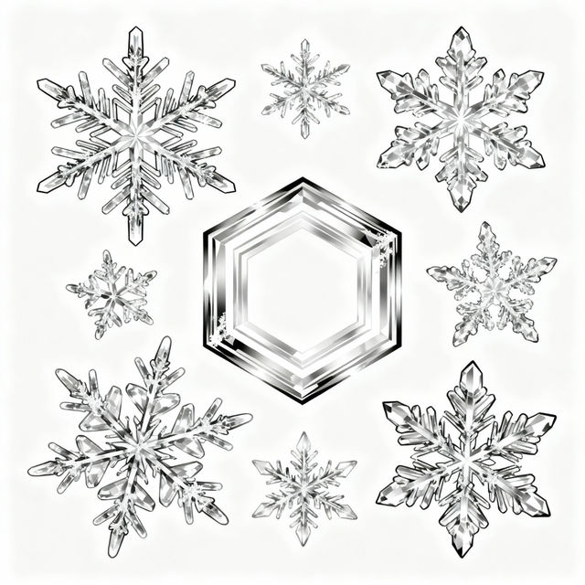 Snowflake Clip Art - Made With AI gallery