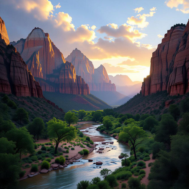 Zion National Park Pictures - AI Generated gallery