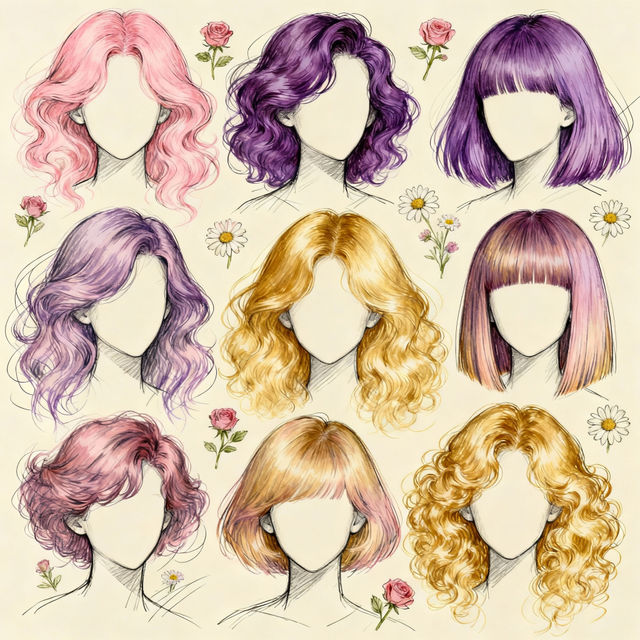 Hairstyle Drawings - AI Generated gallery