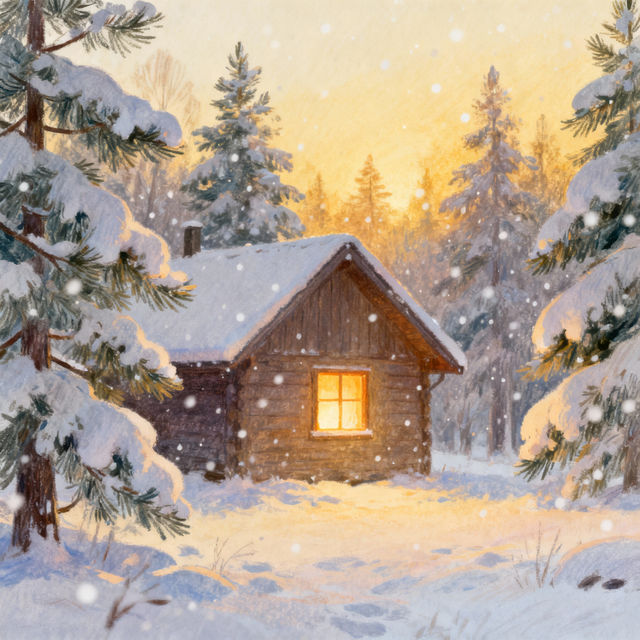 Snow Falling Drawings - AI Art gallery