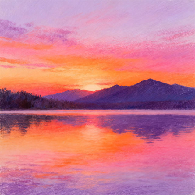 Sunset Background Drawing gallery