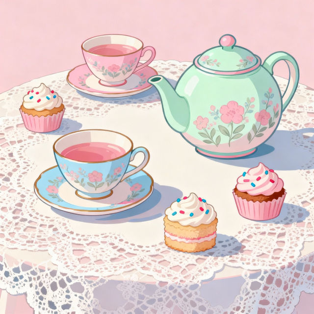 Tea Party Clip Art - AI Generated gallery