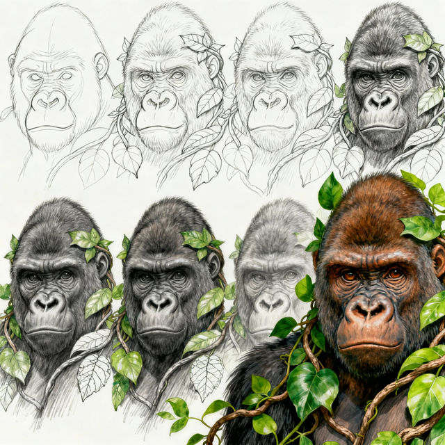 Gorilla Easy Drawing gallery