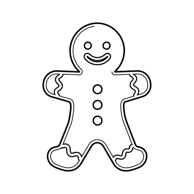 Create a Gingerbread Man Drawing with AI gallery